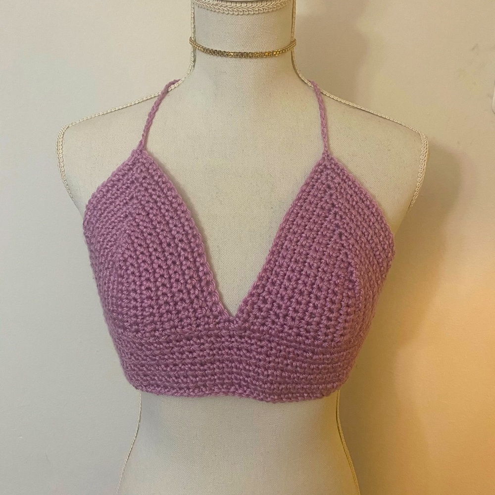 Boho Open Back Summer Crochet Lace up Top